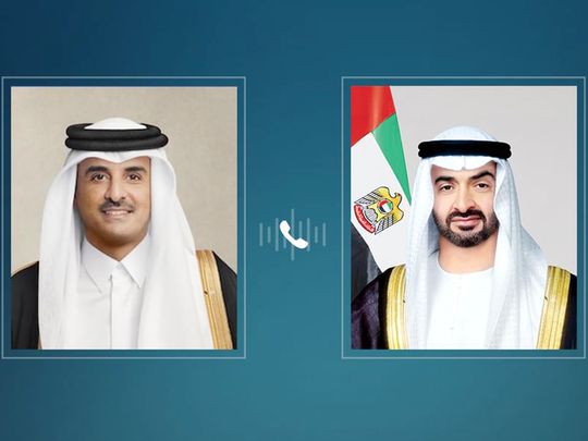 UAE President and Emir of Qatar discuss bilateral relations and regional developments