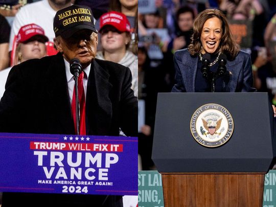 Trump and Harris