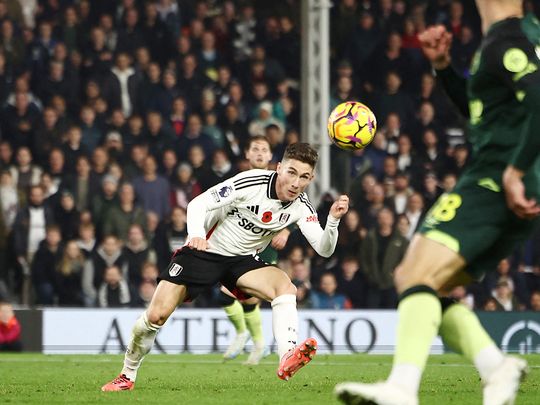 Fulham's midfielder Harry Wilson scores their late winner 