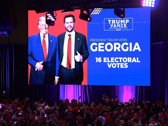 Supporters watch as Georgia