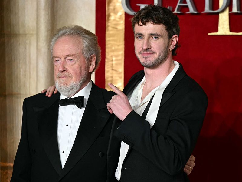 Irish actor Paul Mescal with British director Ridley Scott