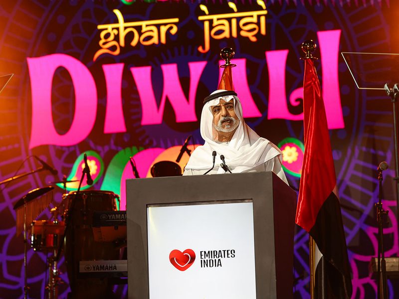 Sheikh Nahyan at Diwali event in Dubai on Nov 16, 2024