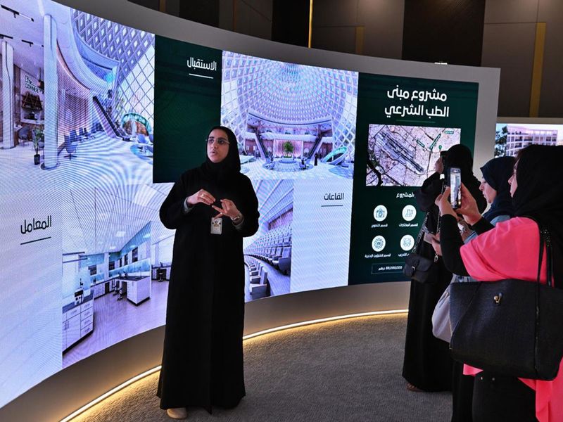 Second-Lieutenant-Hassa-Al-Bloushi,-assistant-biological-expert-at-Dubai-Police,-gives-a-briefing-about-the-project-1731842963157