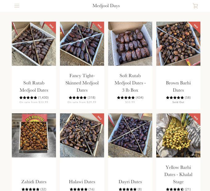 Guo's e-commerce business includes a website for Mejdool dates.