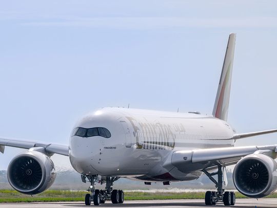 Emirates' first AirbusA350