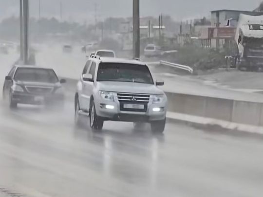 Rain in Ras Al Khaimah on Thursday, November 28.