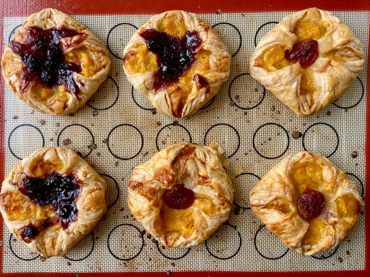 Bake the tray in the oven for 25 to 30 minutes or until the pastries are golden brown.