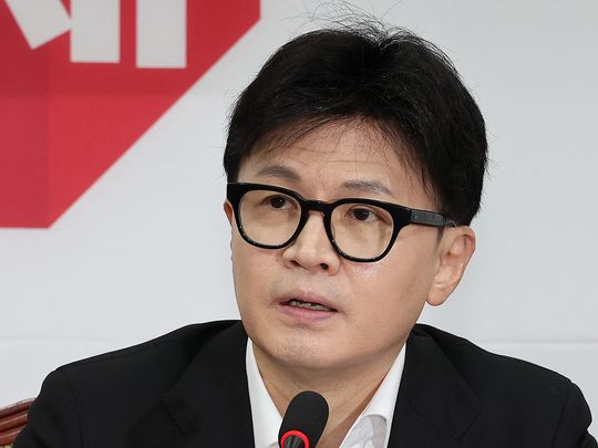 People Power Party's chief Han Dong-hoon speaks 