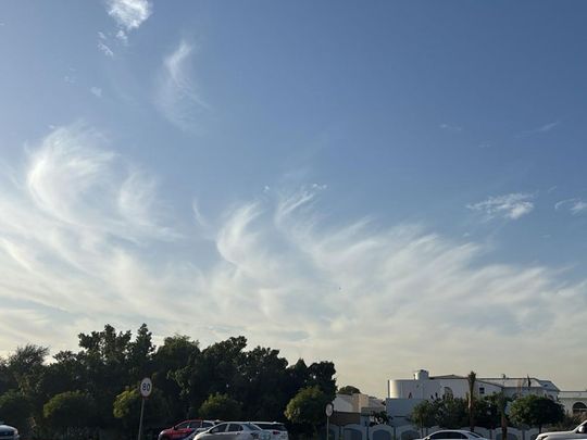 Partly cloudy skies in Dubai