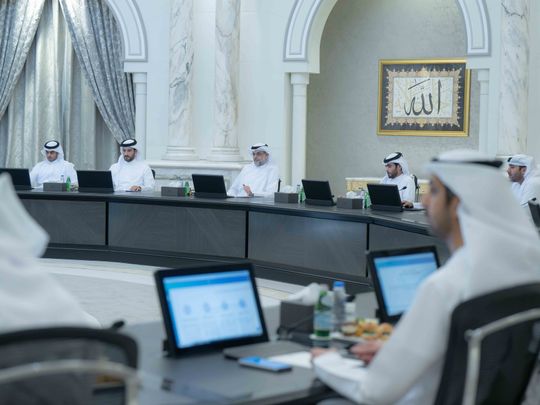 Sharjah Crown Prince and Deputy Ruler at Executive Council Meeting on Dec 10, 2024