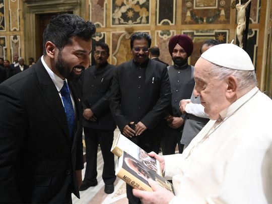 Indian delegation meets Pope Francis, presents books on PM Modi's vision