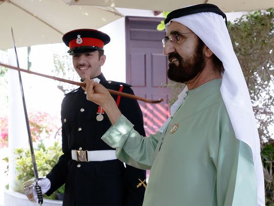 UAE Vice President congratulates Sheikh Mohammed bin Rashid bin Mohammed on his graduation from the Royal Military Academy Sandhurst