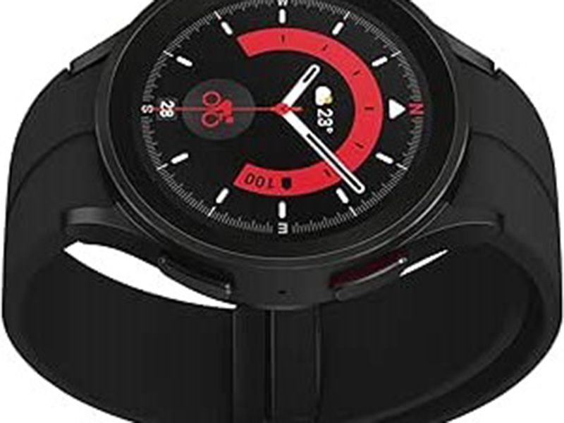 Samsung Galaxy Watch5 Pro 45mm Bluetooth Smart Watch, Black Titanium (UK Version)