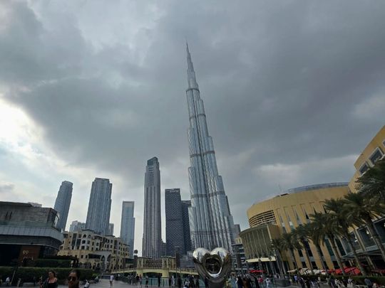 Raining in Dubai