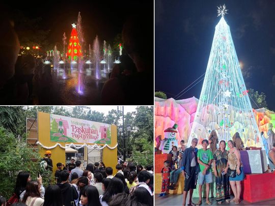 A Christmas scene in Bacnotan